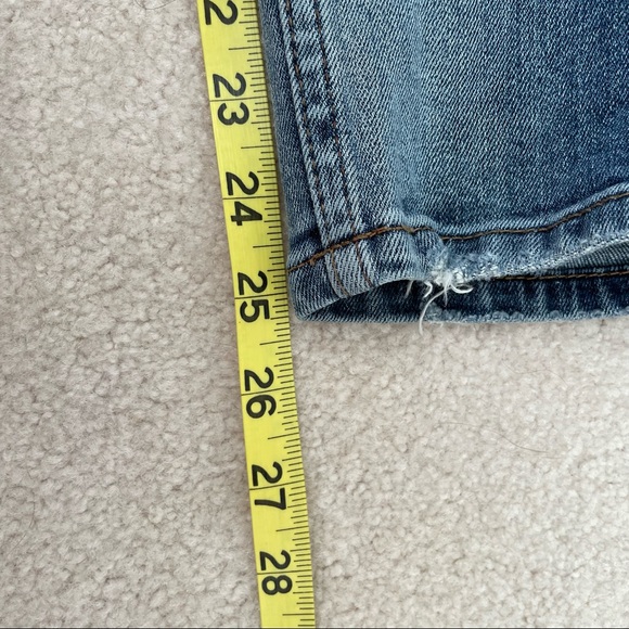 Zara Z1975 Basic Denim Ripped Cropped Jeans - 8 - Picture 7 of 13